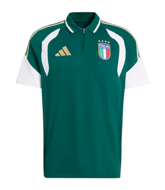 adidas adidas Italy WC World Cup 2026 Tiro Travel Polo Shirt - Collegiate Green/Gold