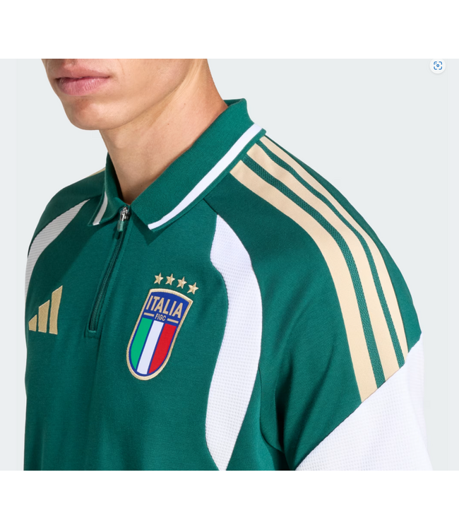 adidas adidas Italy WC World Cup 2026 Tiro Travel Polo Shirt - Collegiate Green/Gold