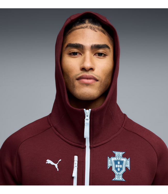 Puma Puma Portugal WC World Cup 2026 PumaTech Hoodie - Ruby Shimmer/Ocean Tropic
