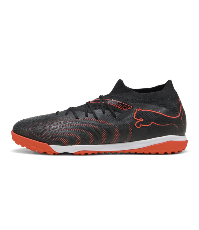 Puma Puma Future 8 Match 2026 TT Turf Soccer Shoes - Black/Glowing Red/Strong Gray