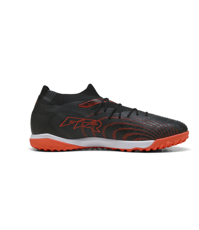 Puma Puma Future 8 Match 2026 TT Turf Soccer Shoes - Black/Glowing Red/Strong Gray