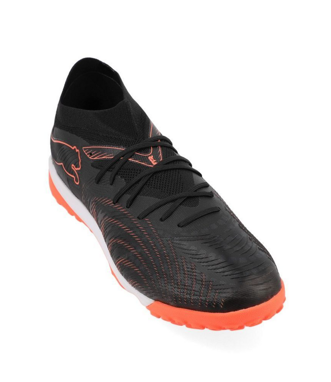 Puma Puma Future 8 Match 2026 TT Turf Soccer Shoes - Black/Glowing Red/Strong Gray