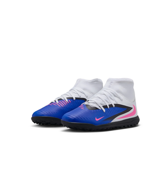 Nike Nike Jr Phantom 6 High Club DF TF Turf Shoes - Racer Blue/White/Pink Blast