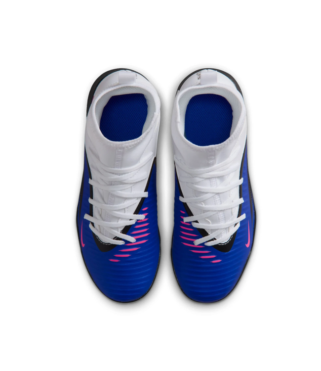Nike Nike Jr Phantom 6 High Club DF TF Turf Shoes - Racer Blue/White/Pink Blast