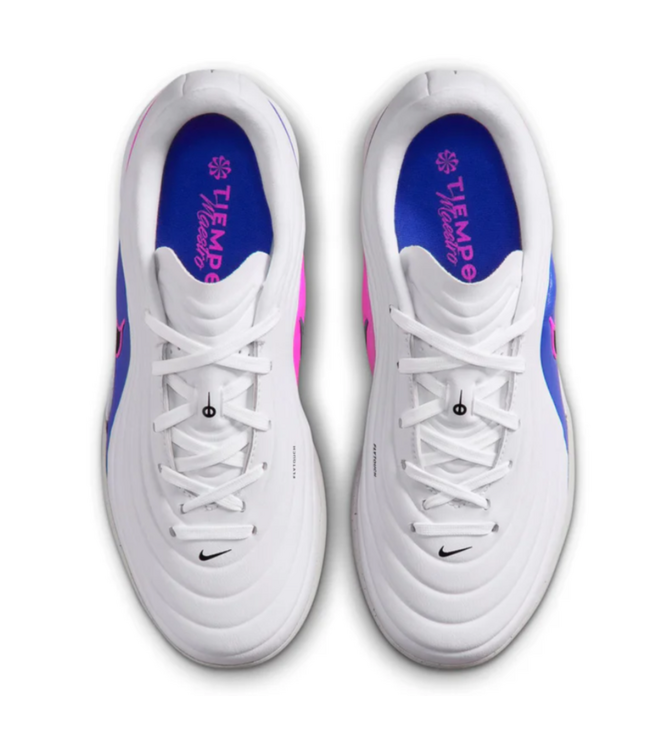 Nike Nike Jr Tiempo Maestro Academy TF Turf Shoes - White/Black/Racer Blue/Pink Blast