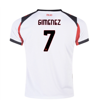 Puma Puma Youth AC Milan 2025 - 26 Gimenez # 7 Away Jersey - White/Red/Black