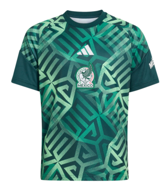 adidas adidas Youth Mexico WC World Cup 2026 Prematch Training Jersey - Aurora Ivy