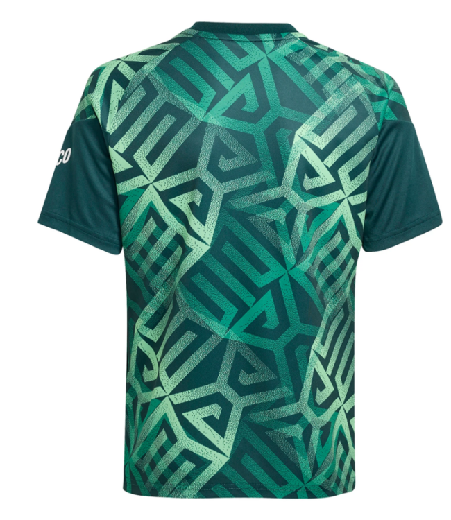 adidas adidas Youth Mexico WC World Cup 2026 Prematch Training Jersey - Aurora Ivy