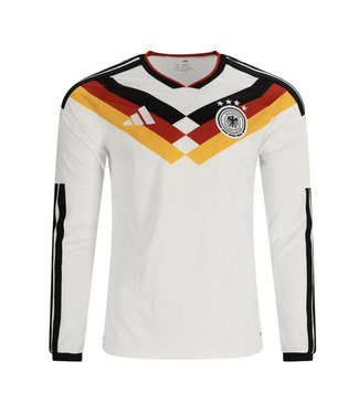 adidas adidas Germany World Cup 2026 Long Sleeve Home Jersey - White/Red/Black