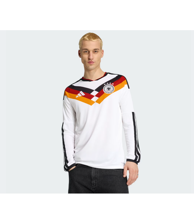 adidas adidas Germany World Cup 2026 Long Sleeve Home Jersey - White/Red/Black