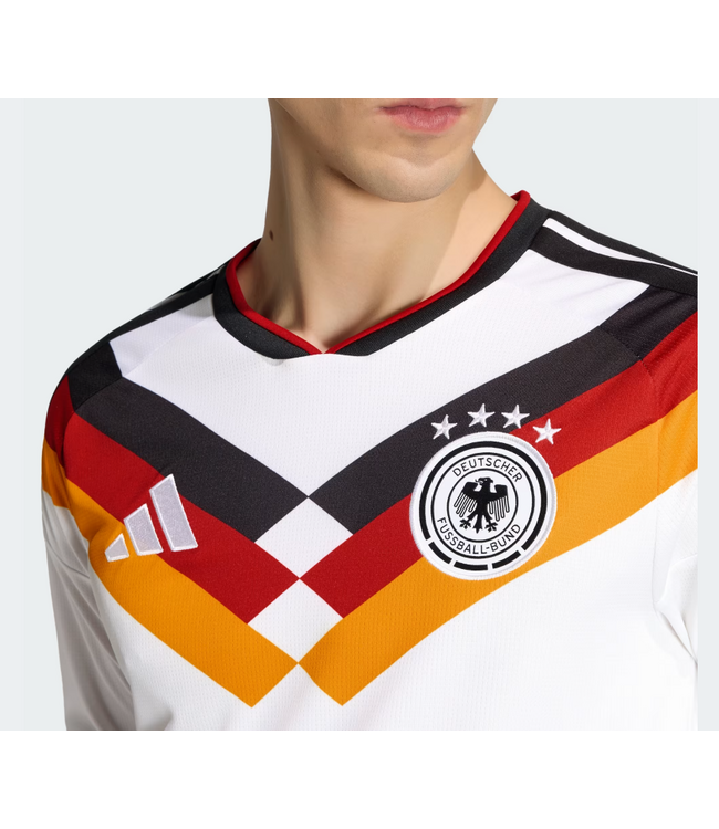 adidas adidas Germany World Cup 2026 Long Sleeve Home Jersey - White/Red/Black
