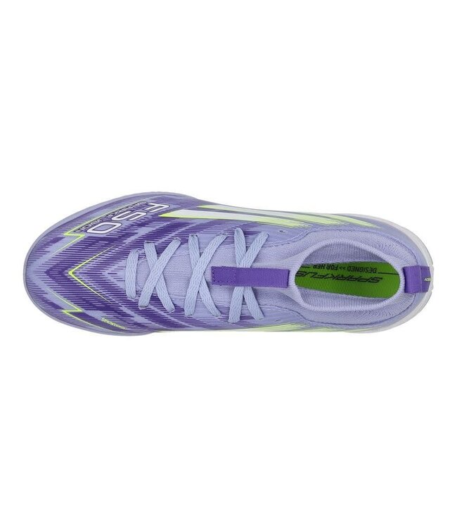 adidas adidas Youth F50 Sparkfusion League Mid TF Turf Shoes - Purple Rush/White/Lucid Lemon