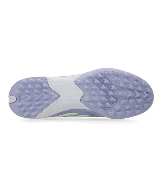 adidas adidas Youth F50 Sparkfusion League Mid TF Turf Shoes - Purple Rush/White/Lucid Lemon
