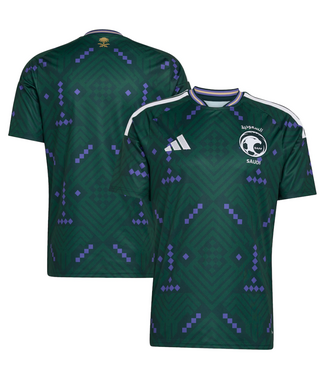 adidas adidas Saudi Arabia WC World Cup 2026 Home Jersey - Aurora Ivy/White