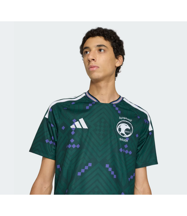 adidas adidas Saudi Arabia WC World Cup 2026 Home Jersey - Aurora Ivy/White