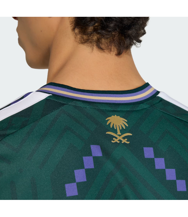 adidas adidas Saudi Arabia WC World Cup 2026 Home Jersey - Aurora Ivy/White