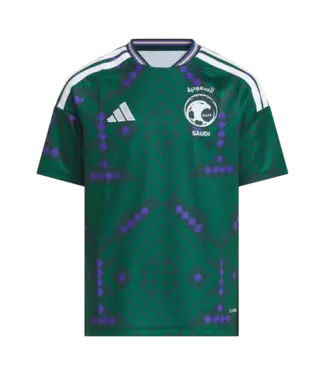 adidas adidas Youth Saudi Arabia WC World Cup 2026 Home Jersey - Aurora Ivy/White