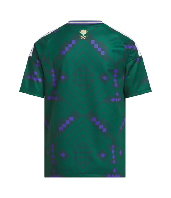 adidas adidas Youth Saudi Arabia WC World Cup 2026 Home Jersey - Aurora Ivy/White