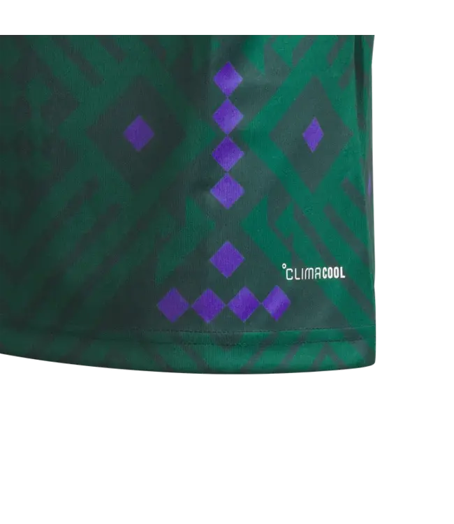 adidas adidas Youth Saudi Arabia WC World Cup 2026 Home Jersey - Aurora Ivy/White