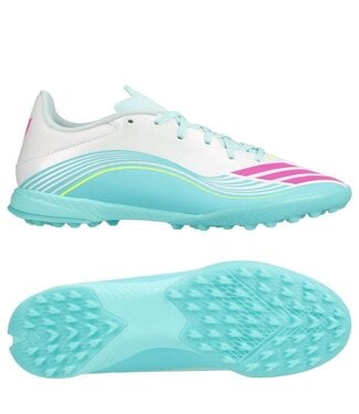 adidas adidas F50 Messi League TF Turf Soccer Shoes - Cloud White/Lucid Pink/Flash Aqua