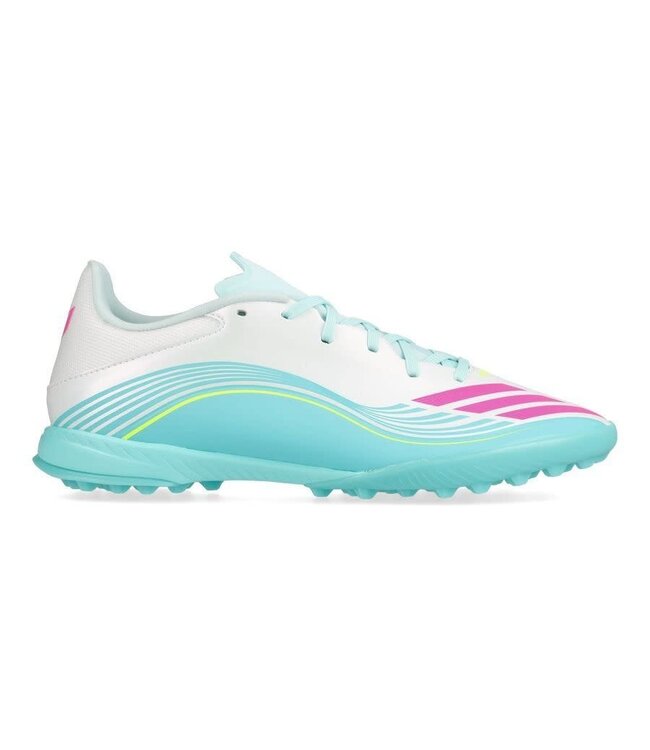 adidas adidas F50 Messi League TF Turf Soccer Shoes - Cloud White/Lucid Pink/Flash Aqua