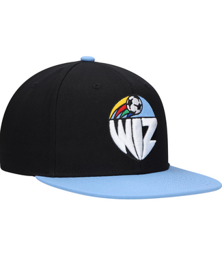 Mitchell & Ness Sporting Kansas City MLS Snapback Wiz  Hat - Black/Sky Blue