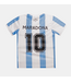 adidas Diego Maradona 10 Argentina World Cup 1986 Retro Throwback Licensed Soccer Jersey- White/Blue
