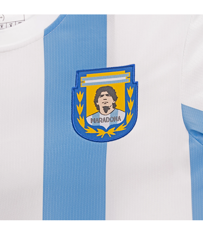 adidas Diego Maradona 10 Argentina World Cup 1986 Retro Throwback Licensed Soccer Jersey- White/Blue