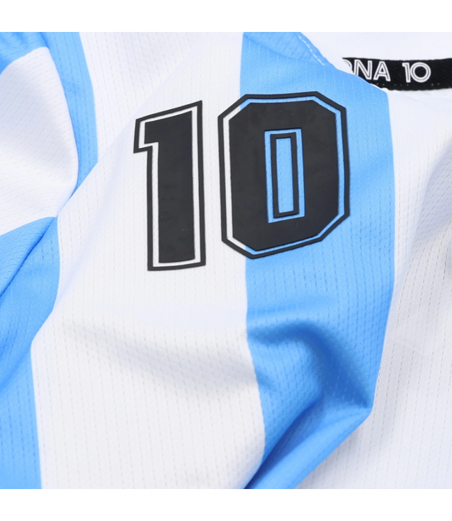 adidas Diego Maradona 10 Argentina World Cup 1986 Retro Throwback Licensed Soccer Jersey- White/Blue