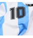 adidas Diego Maradona 10 Argentina World Cup 1986 Retro Throwback Licensed Soccer Jersey- White/Blue