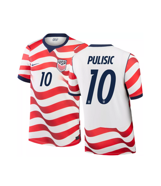 Nike Nike USA United States USMNT World Cup 2026 Pulisic # 10 Home NN Jersey -Sail/Midnight Navy/Red