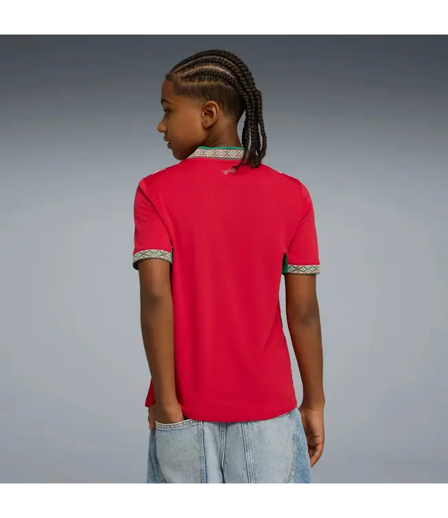 Puma Puma Youth Morocco WC World Cup 2026 Home Jersey - Fast Red/Victory Gold