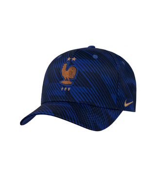 Nike Nike France WC World Cup 2026 AOP Adjustable Cap Hat - Blackened Blue/Metallic Copper
