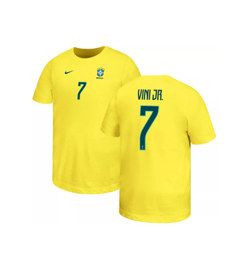 Jordan Nike Youth Vinicius Jr Brazil WC World Cup 2026 Hero Shirt - Yellow