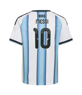 adidas adidas Youth Argentina World Cup 2026 Messi # 10 Home Jersey - White/Icey Blue/Light Blue