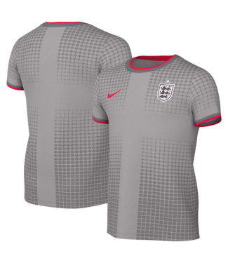 Nike Nike Youth England x Palace WC World Cup 2026 DriFit PreMatch Training Jersey - Pewter Grey/Bright Crimson