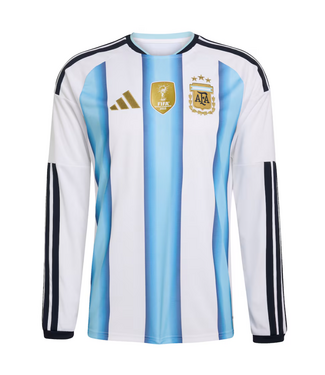 adidas adidas Argentina World Cup 2026 Long Sleeve Home Jersey - White/Icey Blue/Light Blue