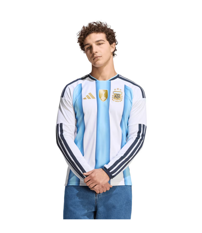 adidas adidas Argentina World Cup 2026 Long Sleeve Home Jersey - White/Icey Blue/Light Blue