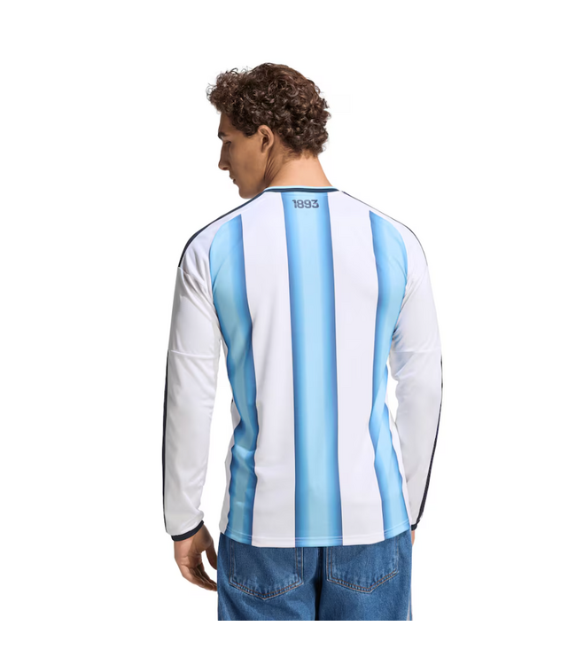 adidas adidas Argentina World Cup 2026 Long Sleeve Home Jersey - White/Icey Blue/Light Blue