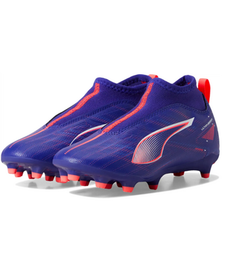 Puma Puma Jr Ultra 5 Match + LL Laceless FG/AG - Lapis Lazuli/White/Sunset Glow