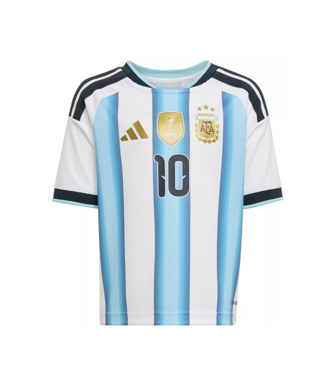 adidas adidas Argentina World Cup 2026 Home Messi # 10 Toddlers Mini Kit - White/Icey Blue/Light Blue