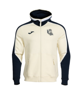 Joma Joma Real Sociedad 2026 - 27 Authentic Hooded Anthem Jacket - Off White/Black