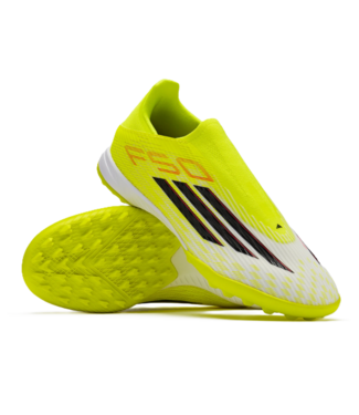 adidas adidas F50 League Laceless TF Turf Soccer Shoes - Solar Yellow/Core Black/Lucid Red