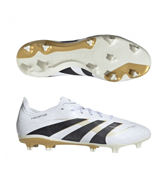 adidas adidas Jr Predator League FG Soccer Shoes - Cloud White/Black/Metallic Gold