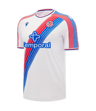 Macron Macron Crystal Palace 2026 - 27 Authentic Away Eagle Sash Jersey -White/Red/Royal Blue