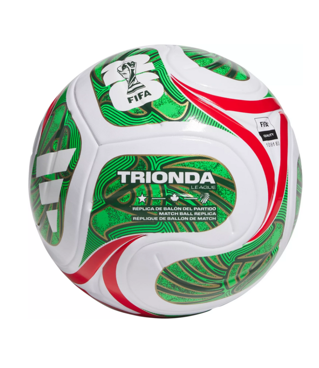 adidas adidas FIFA World Cup 2026 Trionda Mexico FIFA Quality League Soccer Ball - White/Vivid Red/Flash Lime/Amazon Green