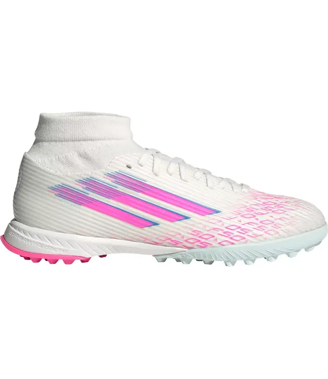 adidas adidas Womens F50 Sparkfusion League Mid TF Turf Shoes - White/Lucid Pink