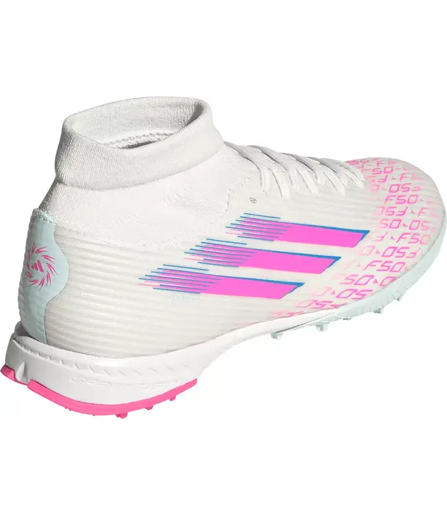 adidas adidas Womens F50 Sparkfusion League Mid TF Turf Shoes - White/Lucid Pink