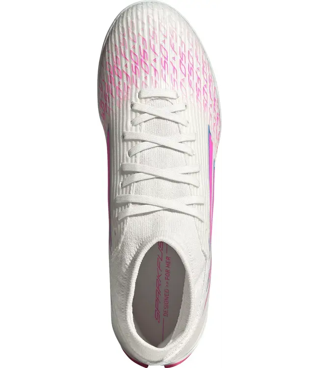adidas adidas Womens F50 Sparkfusion League Mid TF Turf Shoes - White/Lucid Pink