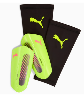 Puma Puma 2026 Ultra Light Sleeve Shin Guards - Yellow Alert/Aged Silver